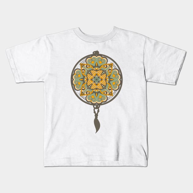 Mandala Dream Catcher Kids T-Shirt by JabsCreative